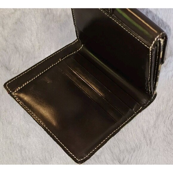 BURBERRY London Blue Label Nova Check Canvas Leather Small Bifold Compact Wallet - Picture 9 of 16